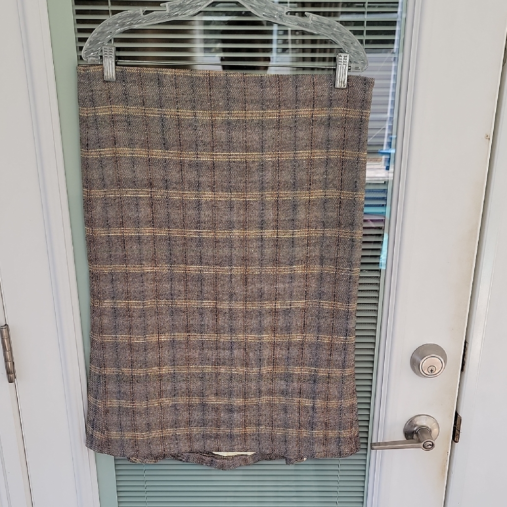 Cadeau Wool/silk Blend Tweed Skirt Adjustable Waist Fully Lined Maternity